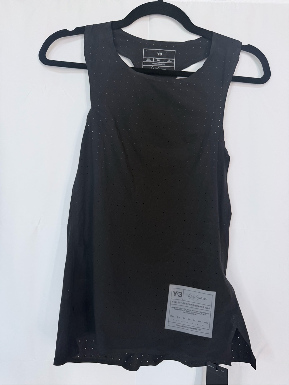 Adidas Y3 Women’s Size 2XS Black Lightweight Breathable Racerback Running Tank